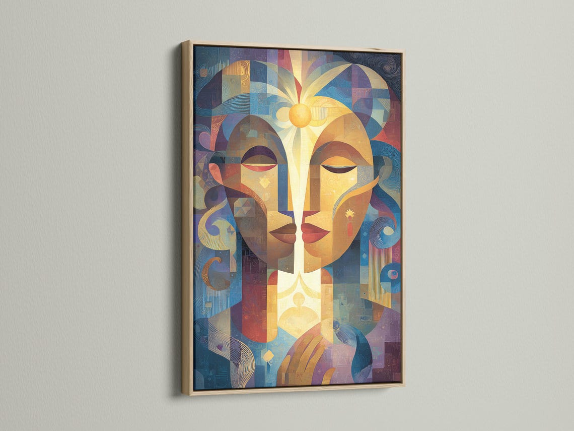 Artwork displayed above a wall with other view thumbnails of the same design