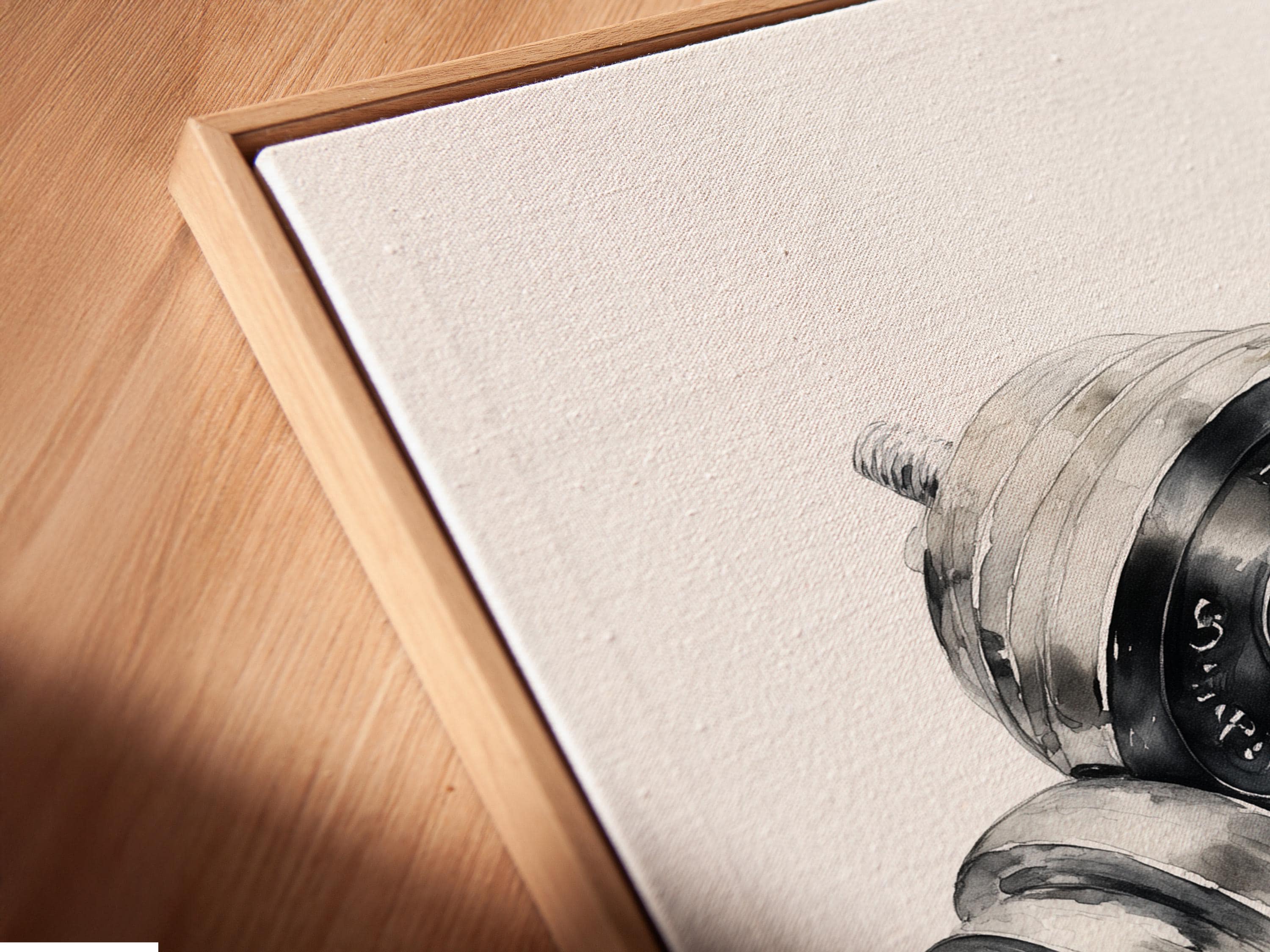 Monochrome weightlifting illustration of a barbell with stacked plates and smoky shading detail view