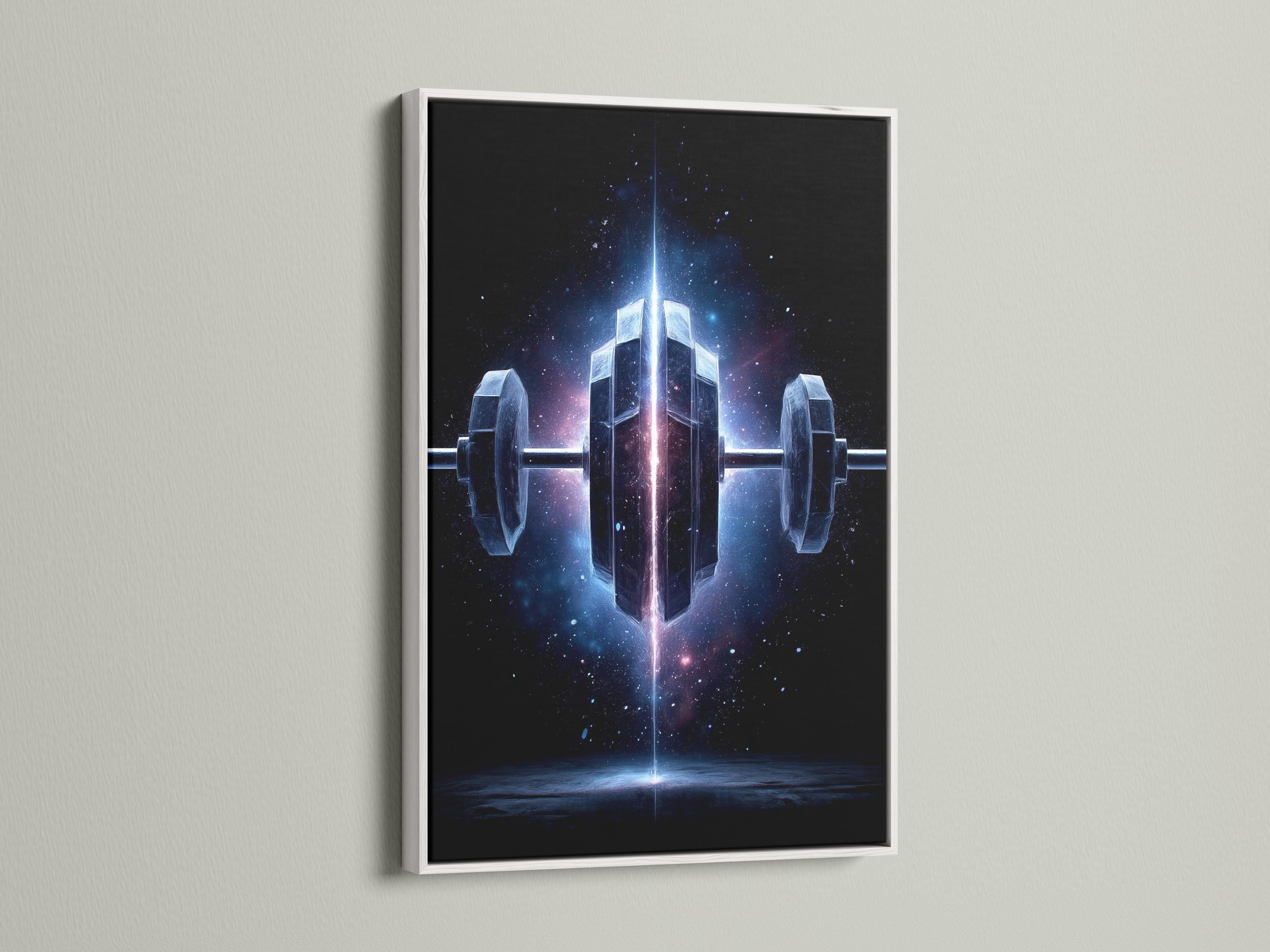 Cosmic dumbbell glowing against a dark galaxy star field detail view