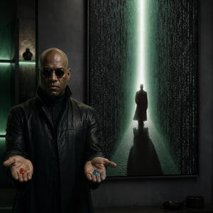 Matrix Code Canvas Art - Sci-Fi Wall Decor, Cyberpunk Art Print, Green Binary Poster, Modern Office Decor, Gift for Tech Enthusiast