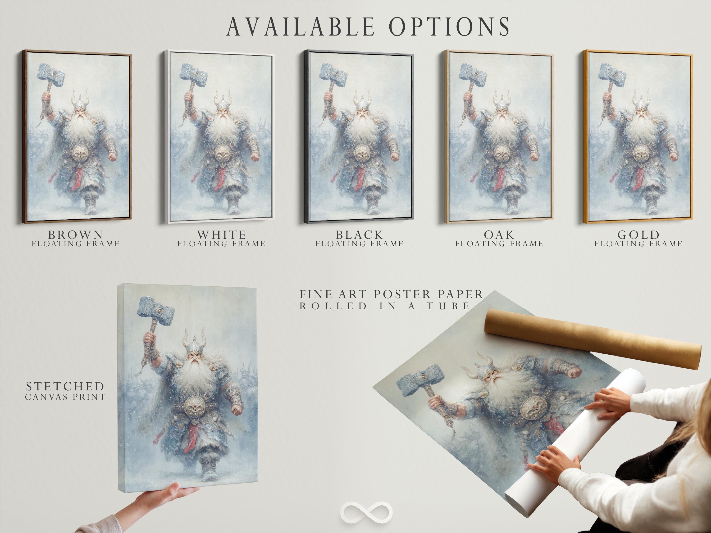 Misty Norse-style warrior holding a raised hammer in blue-grey tones with muted red accents detail view