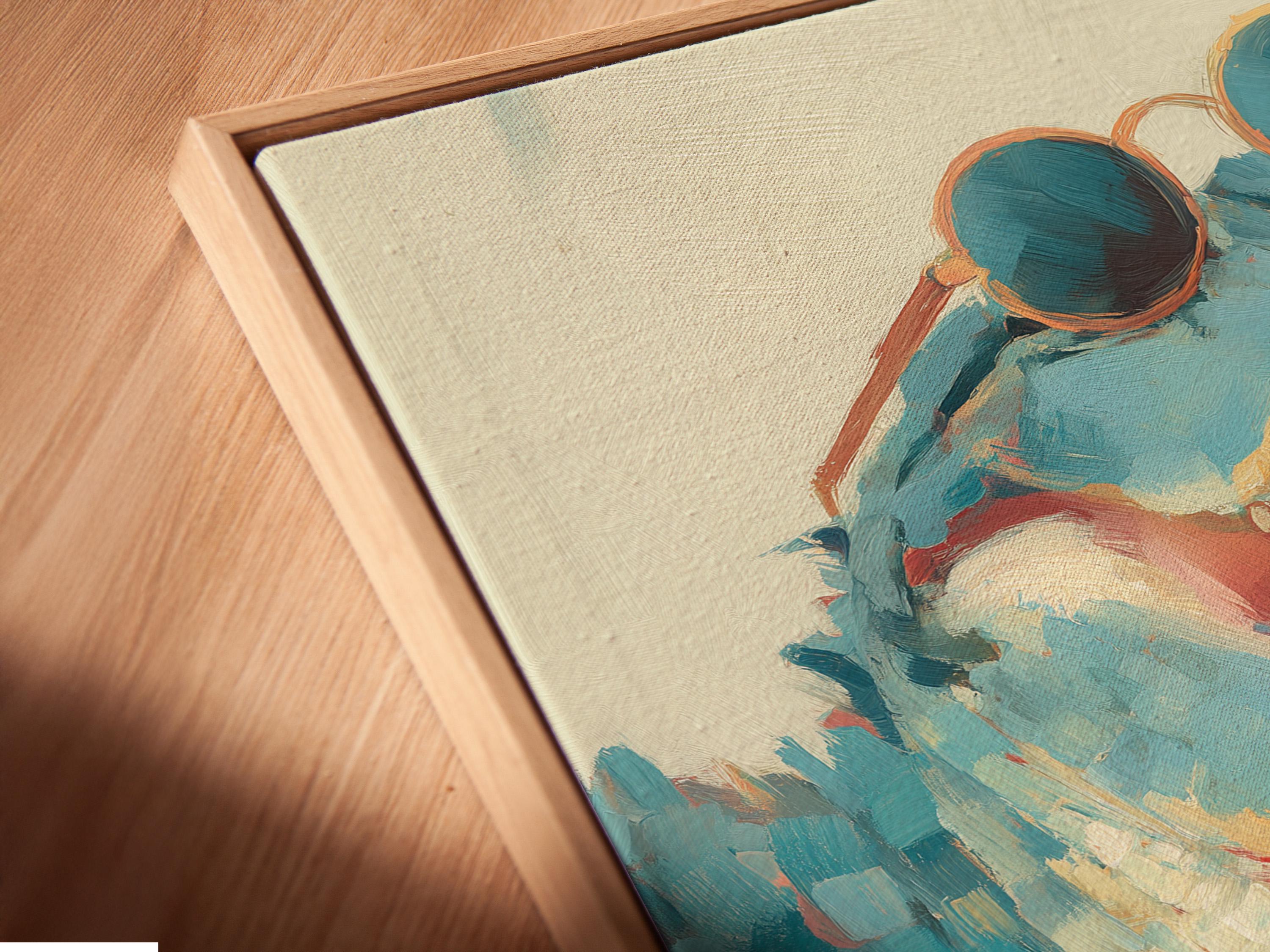Gator artwork on a framed portrait mockup against a light background