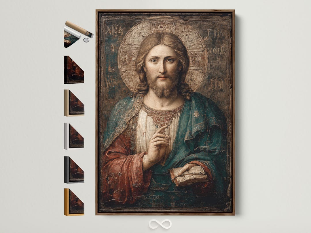 Jesus Christ Canvas Art Print - Religious Artwork, Spiritual Wall Decor ...