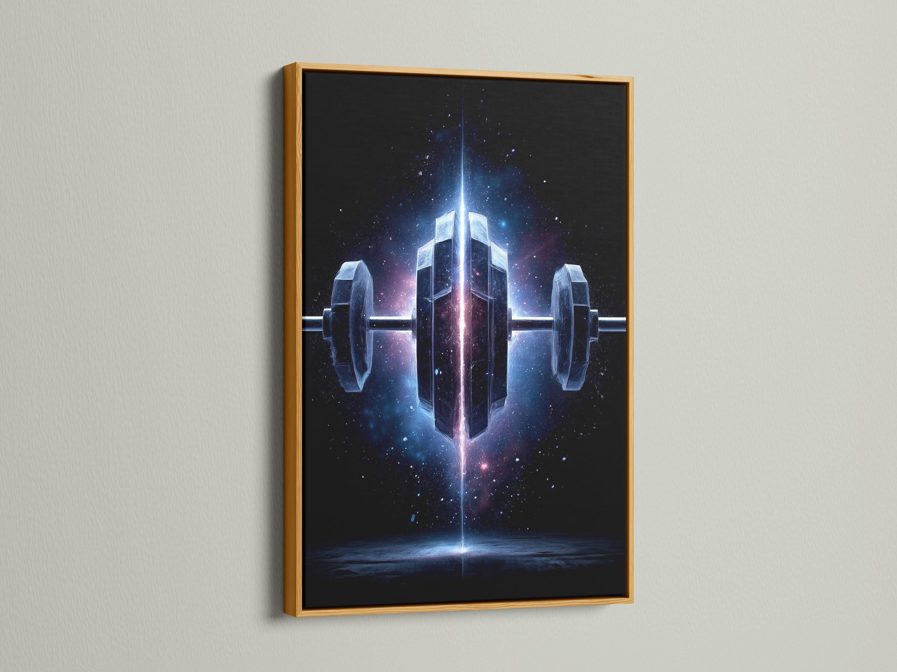 Cosmic dumbbell glowing against a dark galaxy star field detail view
