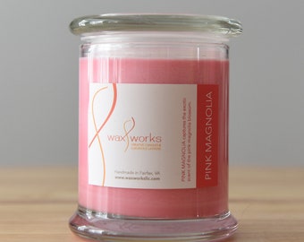 9 oz Pink Magnolia Soy Jar Candle