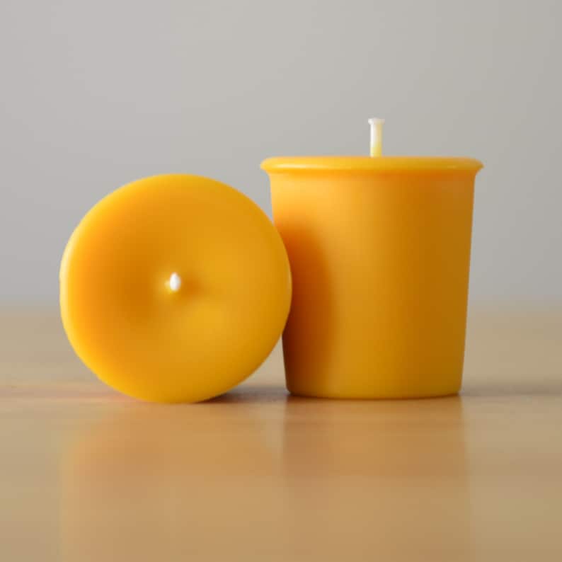 Lemon Chiffon Set of 6 Yellow Votive Soy Candles Etsy