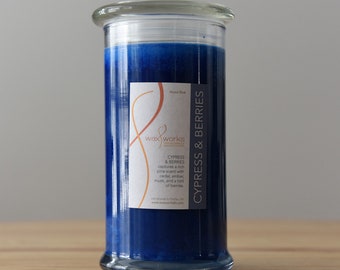 17 oz Cypress and Berries Soy Jar Candle