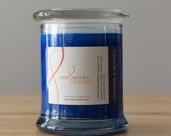 9 oz Cypress and Berries Soy Jar Candle