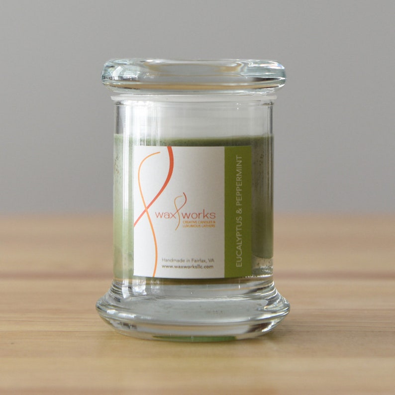 2 oz Eucalyptus and Peppermint Soy Jar Candle image 1