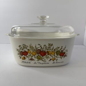 Corning Ware A-5-B, 5 QT  L&#39;Echalote La Marjolaine Le Romarin Spice Of Life VTG