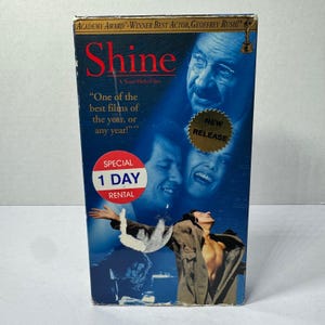 Shine VHS 1996 Movie Geoffrey Rush Academy Award Winner Drama Fine Line Features
