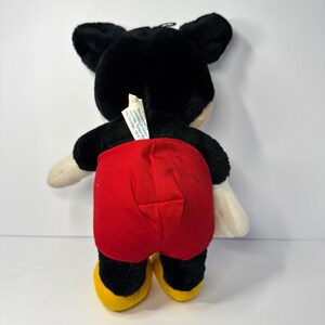 Peluche vintage Playskool Disney Topolino con pantaloni rossi #70130, 33 cm immagine 4