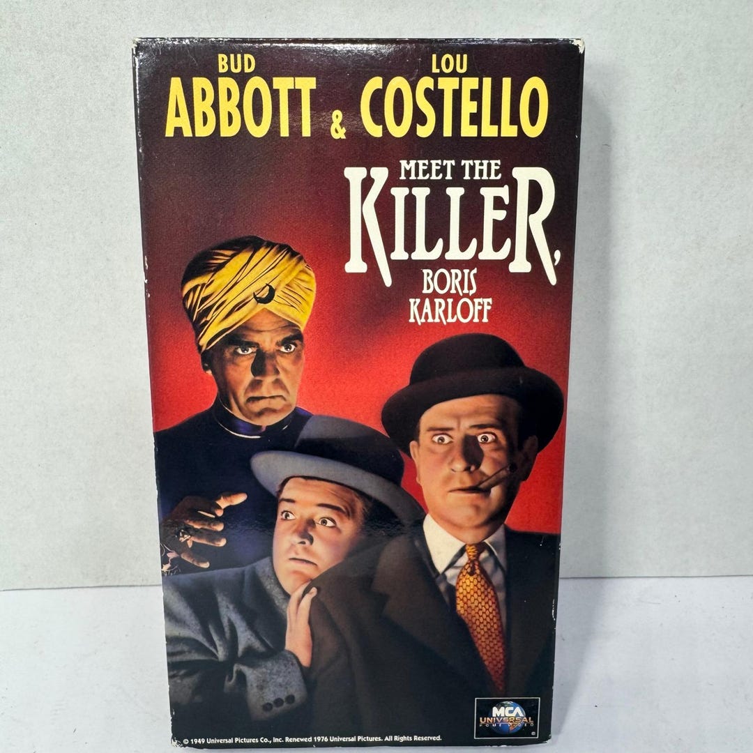 Abbott and Costello Meet the Killer Boris Karloff VHS 1994 MCA ...