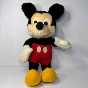 Peluche vintage Playskool Disney Topolino con pantaloni rossi #70130, 33 cm immagine 1