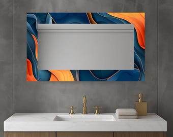 Rechteckiger Spiegel aus gehärtetem Glas - Moderne Wandkunst