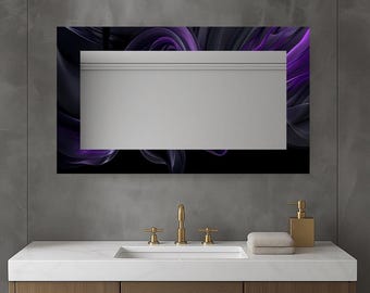 Frameless Tempered Glass Wall Mirror, Modern Home Decor