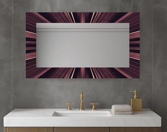 Dekorativer Wandspiegel aus gehärtetem Glas, modernes Wohndekor