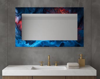 Rahmenloser rechteckiger Spiegel aus gehärtetem Glas - modernes Wohndekor