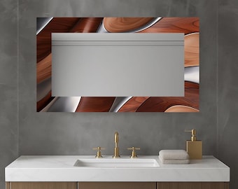 Handgefertigter Wandspiegel aus gehärtetem Glas, modernes Wohndekor