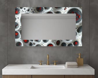 Tempered Glass Wall Mirror, Modern Frameless Mirror