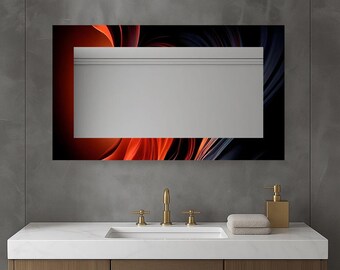 Wandspiegel aus gehärtetem Glas, modernes Wohndekor