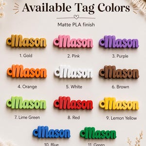 Custom 3D Printed Name Keychain Tag | Personalized Backpack, Luggage Charm, Bag Identifier image 8