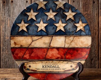 Personalized Memorial Plate, In Loving Memory Keepsake Plate, Custom Name Remembrance Gift, Sympathy Gift