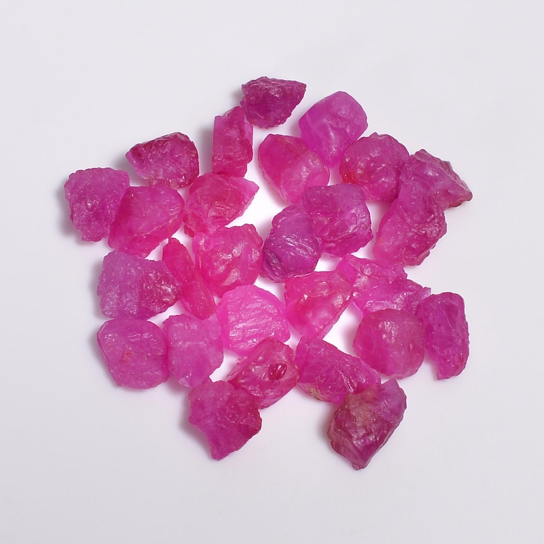 Rew Pink Pink Sapphire Rough Medium Size, Natural Pink Sapphire Raw Stones ...