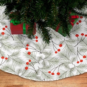 Vintage Christmas Tree Skirt Yule Christmas Tree Skirt Retro Holiday Tree Skirt Neutral Cozy Vintage Tree Skirt Christmas Yule Decor