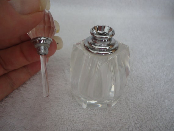 Cut Glass Perfume Bottle - image 2