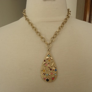 Sarah Coventry Sultana Gold Tone and Rhinestone Necklace, Circa 1959