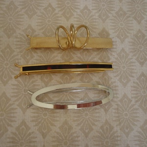 Hair Barrettes, Lot of 3, New Old Stock