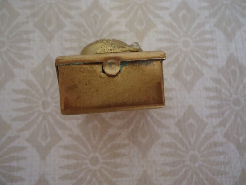 New Old Stock 1 X 34 X 12 Brass Pill Box Rooster Theme