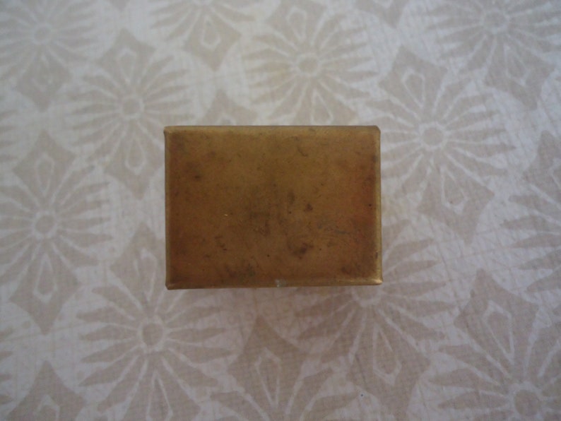 New Old Stock 1 X 34 X 12 Brass Pill Box Rooster Theme