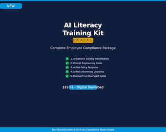 Employee Literacy Training Kit — EU AI Act Article 4 Compliance Guide