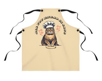 Tabby Cat Chef Apron, All You Knead is Love. Kitchen Cooking Cooking, Baking Gift,