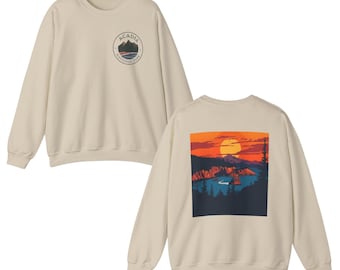 Acadia National Park Sweatshirt: Two-Sided Maine Landscape Crewneck