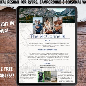 Resume Template With Mountains - Etsy