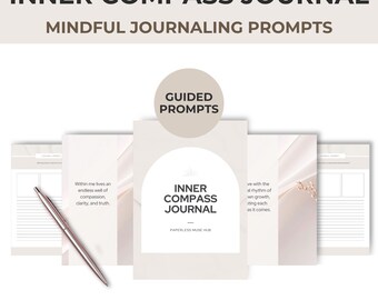 Dziennik z przewodnikiem „Inner Compass” w formacie PDF | Wskazówki i afirmacje dotyczące uważności dla rozwoju i uzdrowienia | Goodnotes, Notability