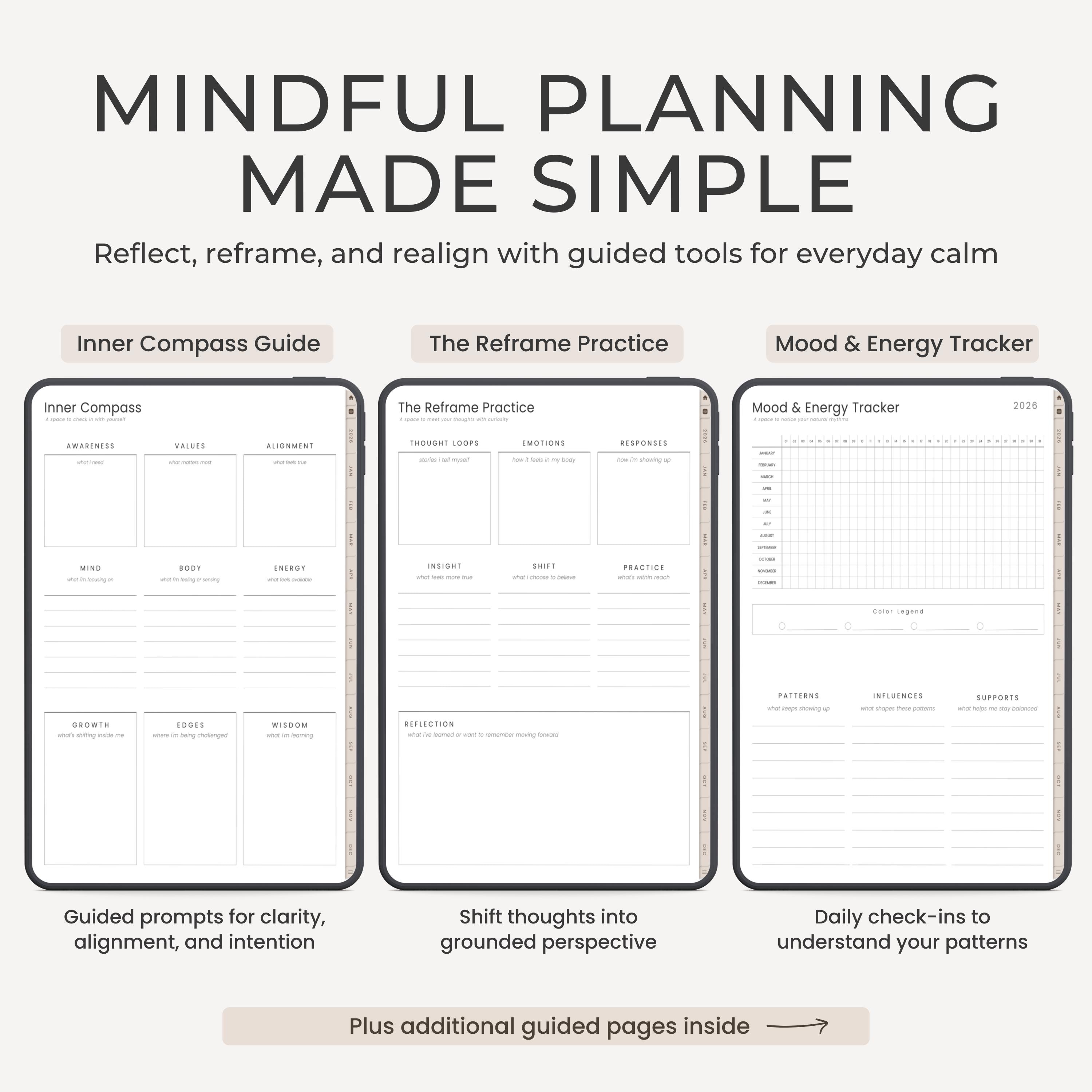 2026 Anxiety Digital Planner for iPad | Hyperlinked Goodnotes Planner ...