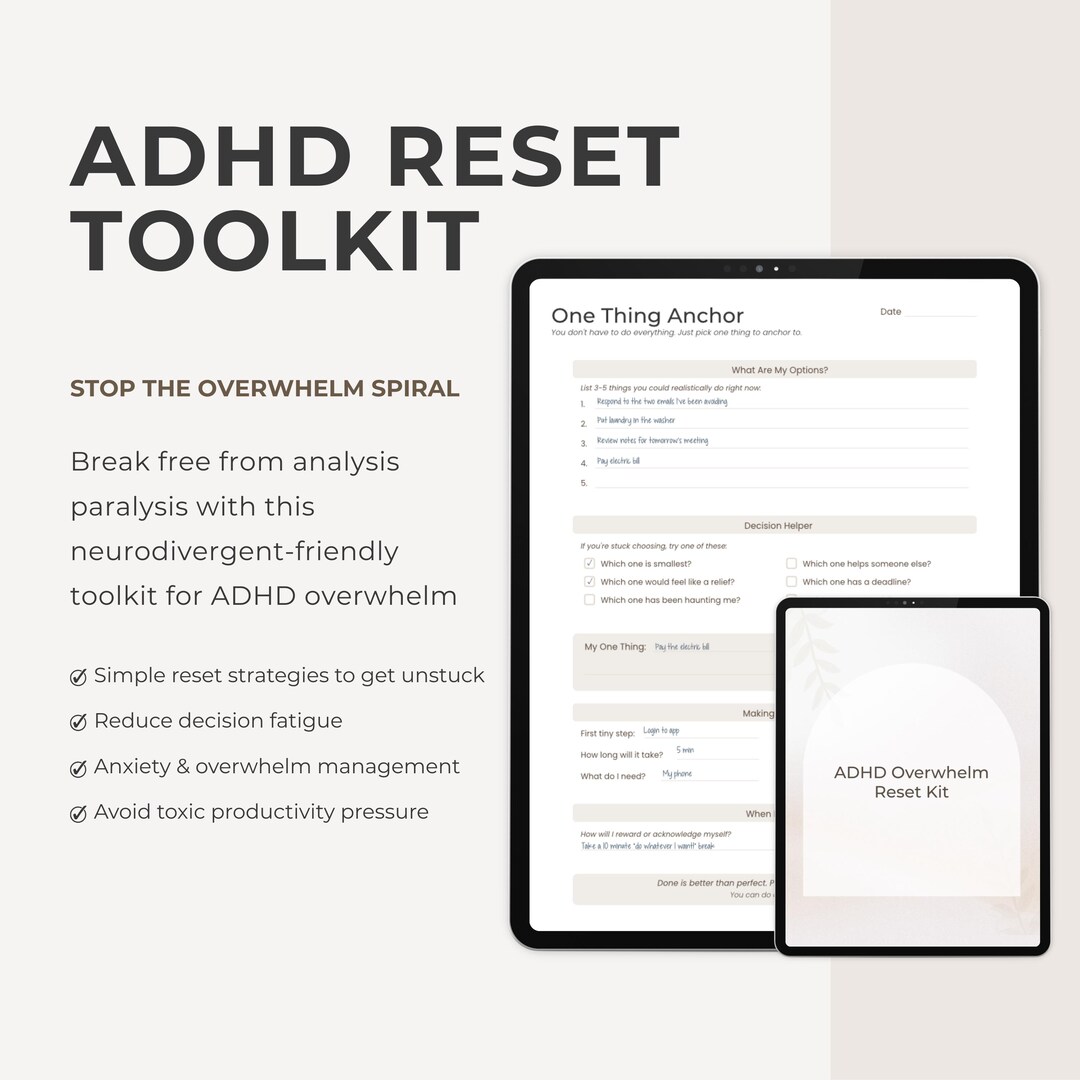 ADHD Digital Reset Toolkit for Overwhelm Relief | Goodnotes ...