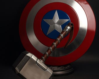 Captain America Shield & Thor Hammer – Metal Replica Set for Christmas