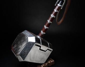 Réplique du marteau de Thor - Accessoire Mjolnir en acier fabriqué à la main