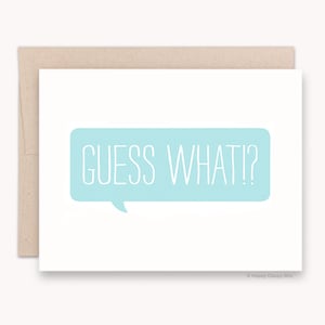 Cute Valentines Day Card - Guess What I Love You - Speech Bubble Couples Valentine's Day Card