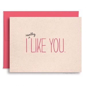 Cadeau Saint-Valentin pour lui, carte Je t'aime, carte coup de coeur - carte d'anniversaire drôle, Saint-Valentin pour le coup de coeur, cadeaux faits main, carte petit ami