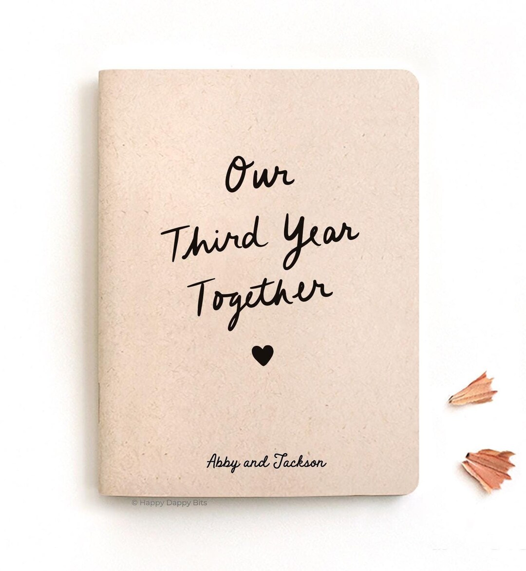 3rd Year Anniversary Gift, Our Third Year Together Journal, Mini ...