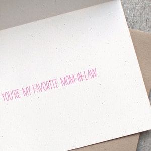 Mothers Day Gift for Grandma Guess What Mothers Day Card Handmade You're My Favorite Mom, Mother in Law, Step Mom, Grandma, Ecofriendly image 3