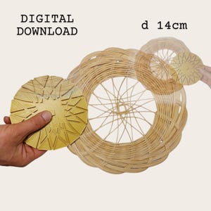 Large Weaving Base STL | 14 cm Basket Bottom Guide | 3D Printable Mold for Structured Pattern | DIY Wicker Tool