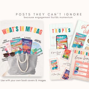 Mallar för Canva-författare med sommarromaner, lanseringskit för Bookstagram, mallar för Instagram bild 5