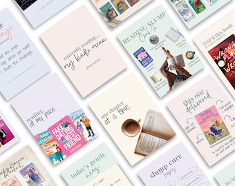 Reading Slump Bookstagram Templates | Editable Canva Instagram & BookTok Bundle